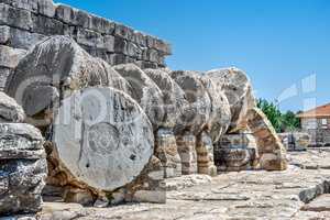 Broken Column in the Temple of Apollo at Didyma, Turkey