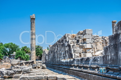 Broken Columns in the Temple of Apollo at Didyma, Turkey