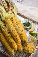 Corn on the cob grilled