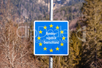 Grenzschild Bundesrepublik Deutschland