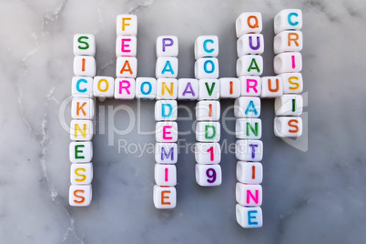 Coronavirus cubes crossword. Crossword on the topic Coronavirus