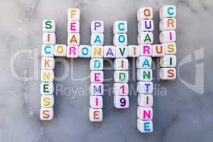 Coronavirus cubes crossword. Crossword on the topic Coronavirus