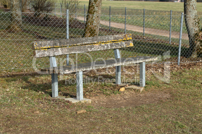 Bench in the park. Wooden bench for rest