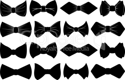 Collection of different bow ties