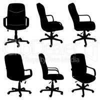 Collection of different office chairs