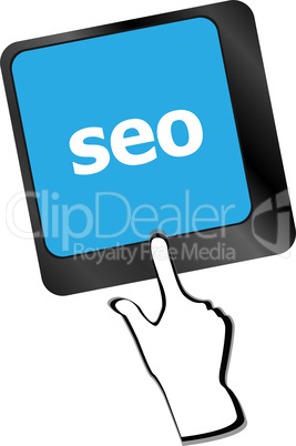 SEO button on the keyboard. Business concept