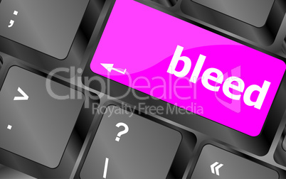 bleed word on keyboard key, notebook computer button