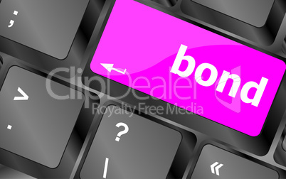 bond button on computer pc keyboard key