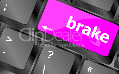 brake button on computer pc keyboard key
