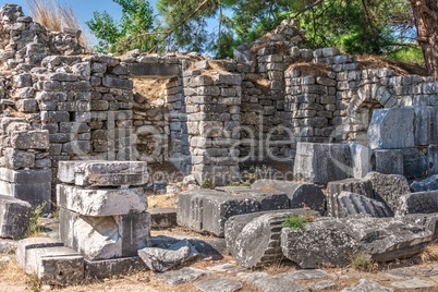 Ruins of the Ancient city Priene in Turkey