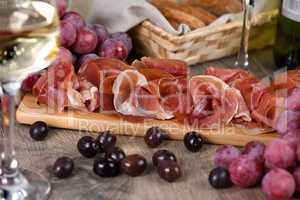 Appetizer sun-dried ham - jamon