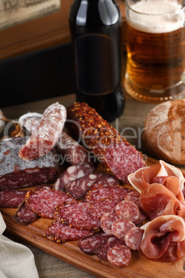 A meat appetizer is a great idea for a beer.