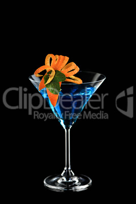 Orange decor Martini Blue Curacao