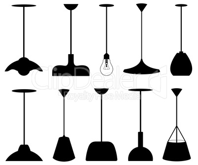 Collection of different pendant lamps