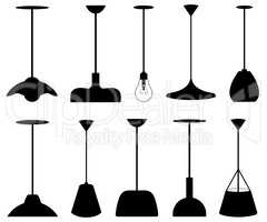 Collection of different pendant lamps