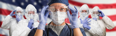 Doctors or Nurses Wearing Medical Personal Protective Equipment