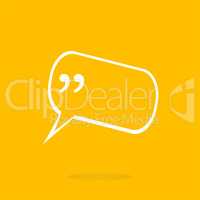 Quotation Mark Speech Bubble. Quote sign icon. Abstract background.