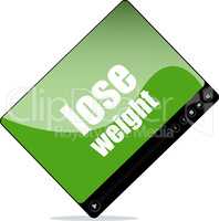 Video player for web with lose weight words