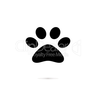 paw print isolated on white