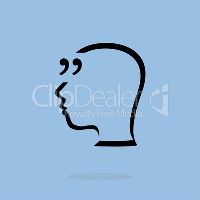 Quotation Mark Speech Bubble. Quote sign icon. Abstract background.