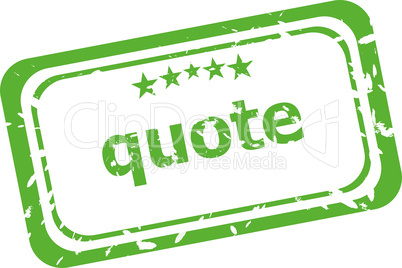 Quote dialog bubble in flat style on white background