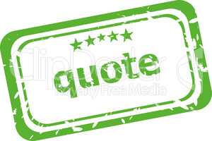 Quote dialog bubble in flat style on white background