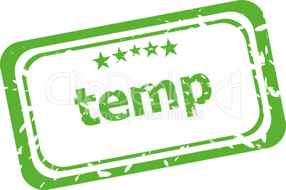 temp grunge rubber stamp isolated on white background