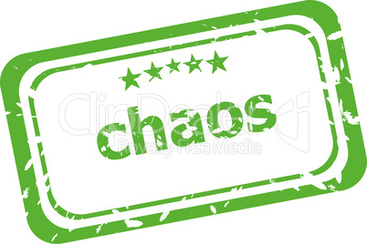 chaos grunge rubber stamp isolated on white background