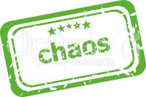 chaos grunge rubber stamp isolated on white background