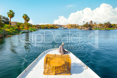 Tourist boat on river Nile