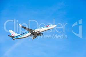 TUI holiday plane in the sky