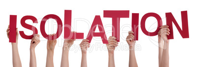 People Hands Holding Word Enter To Isolation, Isolated Background