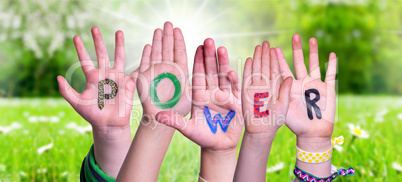 Children Hands Building Word Power, Grass Meadow