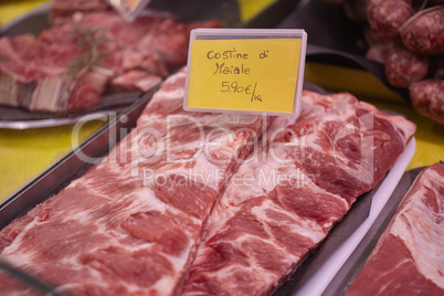 Meat cuts in the butchery counter 6