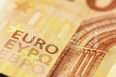 Euro bill detail 3