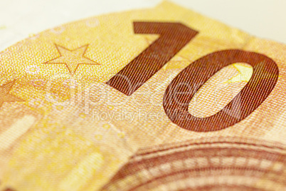 Euro bills print detail 4