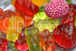 Gummibärchen und Fruchtgummi