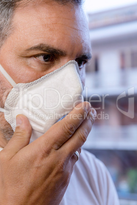 Man with medical mask