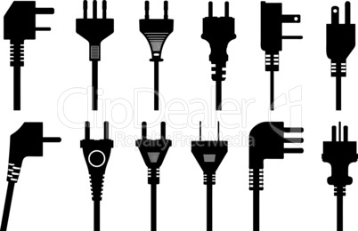Set of different plugs