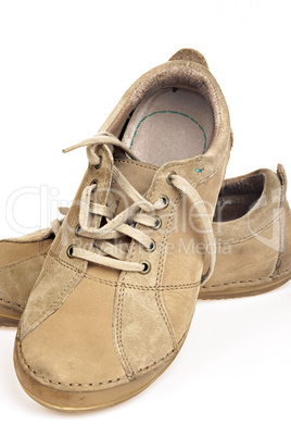 Brown casual shoes.