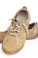 Brown casual shoes.