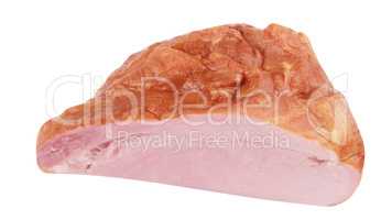 Piece of Boiled and Smoked Meat Isolated