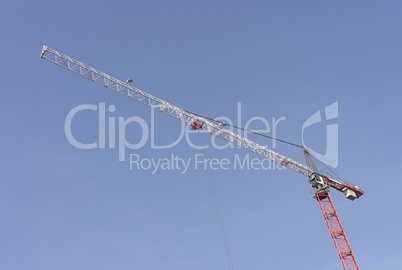 Crane Tower on Sky Background