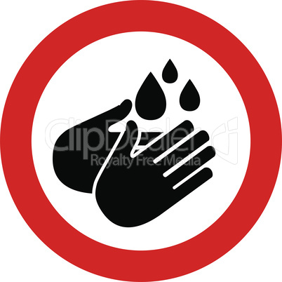 Warning and quarantine sign wash hands. Lockdown Pandemic stop Coronavirus outbreak covid-19 2019-nCoV. Travel with mouth cap mask Vector protect icon Lock down sign