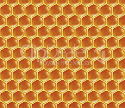 Seamless honeycomb texture background. Vector illustration.