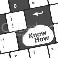 know how knowledge or education concept with button on computer keyboard