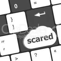 Keyboard with hot key - scared word. laptop enter button