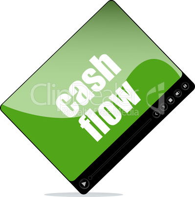 Video player for web with cash flow words