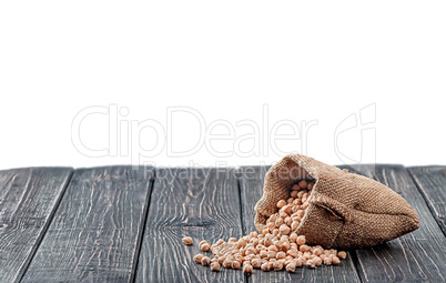Chickpea spill out of bag