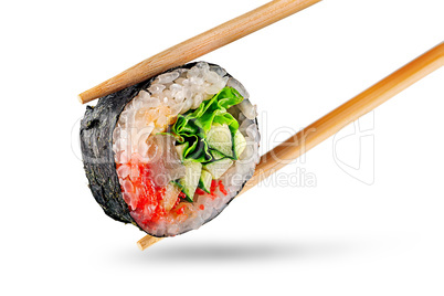 Roll spicy lollo-Ross with chopsticks